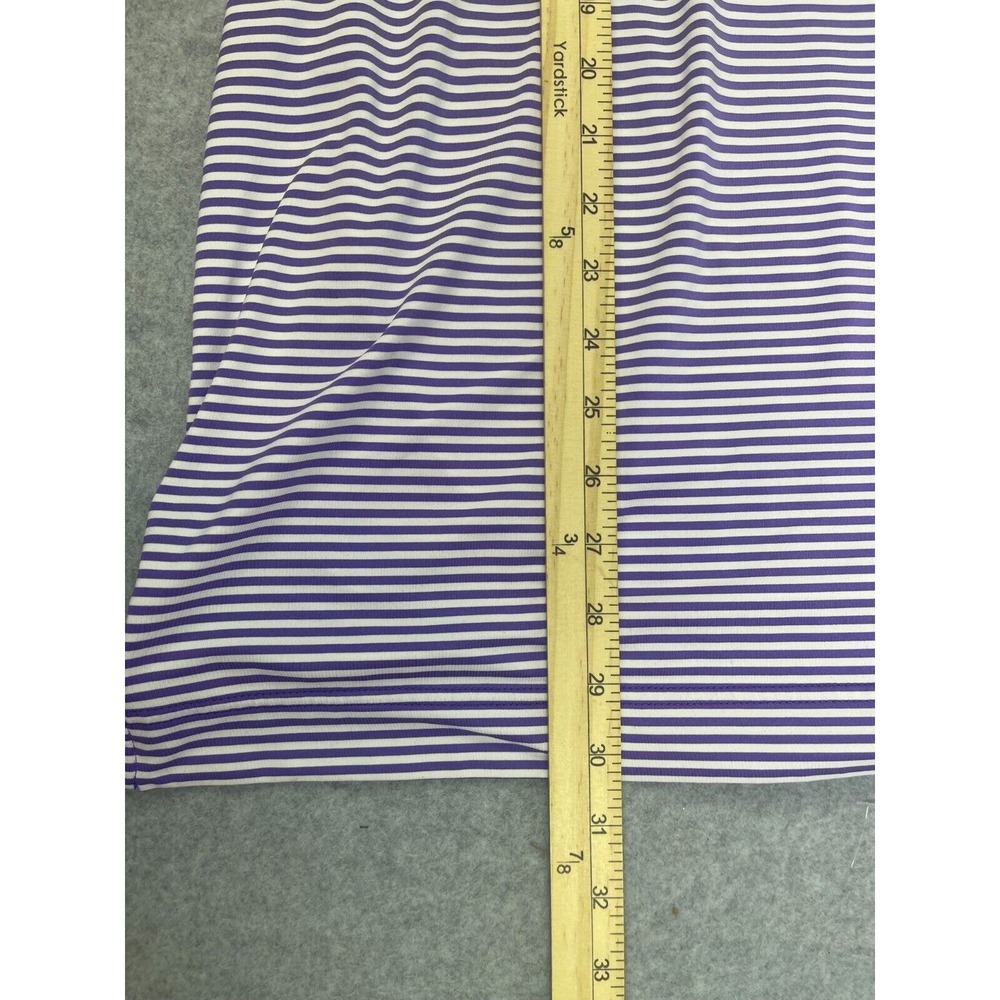 FJ FootJoy Golf Polo Shirt Men's Size XXL Purple Striped Heritage Shores READ - Picture 6 of 8